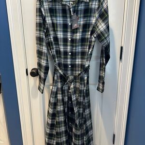 Kiel James Patrick Plaid Flannel Shirt Dress